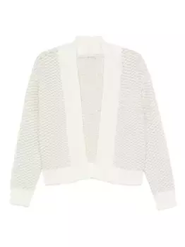 Фактурный кардиган с открытым передом Peserico, нейтральный
