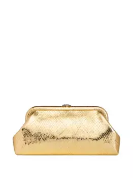 Фактурный клатч с эффектом металлик JIMMY CHOO, золотой
