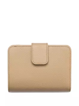 Фактурный кошелек на молнии Prada, нейтральный