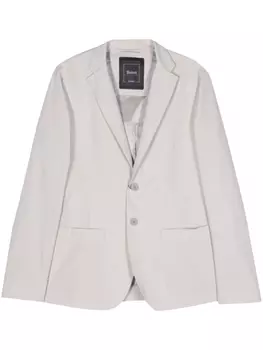 Фактурный однобортный пиджак Herno, серый