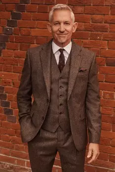 Фактурный пиджак приталенного кроя Signature Moons из британской ткани Next, коричневый