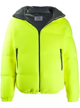 Фактурный пуховик LC23, желтый