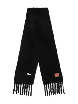 Фактурный шарф LOEWE, черный