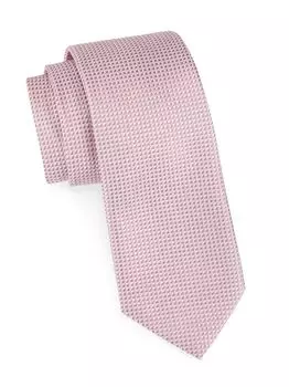 Фактурный шелковый галстук Isaia, розовый