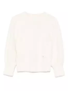 Фактурный свитер Abel & Lula, белый