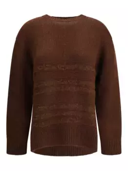 Фактурный свитер Fabiana Filippi, коричневый
