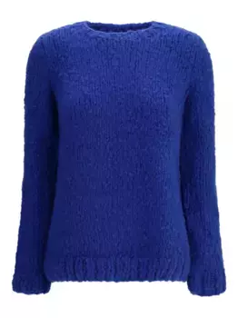 Фактурный свитер с круглым вырезом Gabriela Hearst, синий