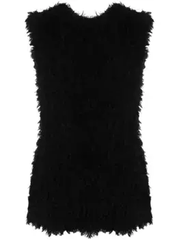 Фактурный топ из шелка TOTEME, черный