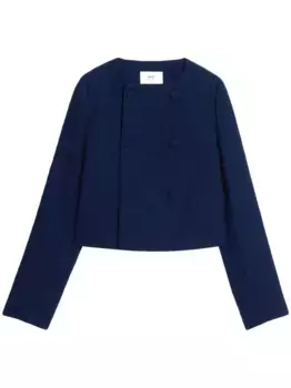 Фактурный жакет AMI Paris, синий