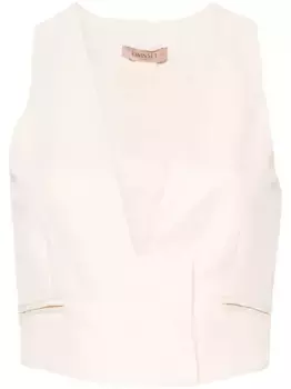 Фактурный жилет TWINSET, нейтральный