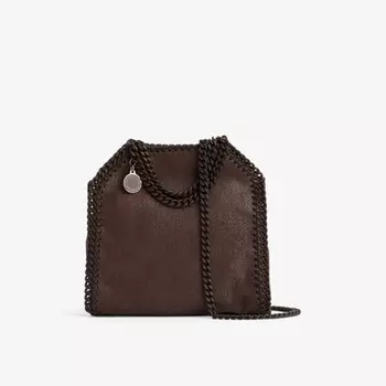 Falabella маленькая сумка-тоут из замши через плечо Stella Mccartney, красный