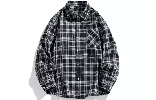 Faliams Рубашка унисекс, Короткие рукава Красный в клетку