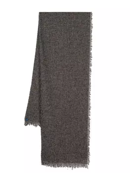 Faliero Sarti клетчатый шарф, черный