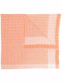 Faliero Sarti клетчатый шарф, оранжевый
