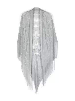 Faliero Sarti шаль Lisetta с цветочным узором, серый