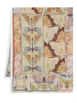 Faliero Sarti шарф Butterflies, зеленый