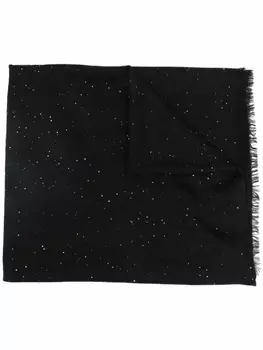 Faliero Sarti шарф с пайетками, черный