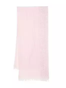 Faliero Sarti шарф с пайетками и бахромой, розовый