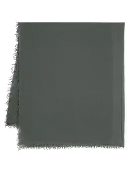 Faliero Sarti шарф тонкой вязки с бахромой, зеленый