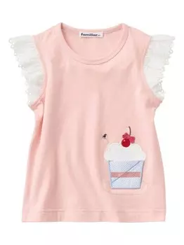 Familiar футболка с нашивкой, розовый