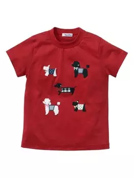 Familiar футболка с вышивкой, красный