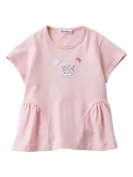 Familiar футболка с вышивкой, розовый