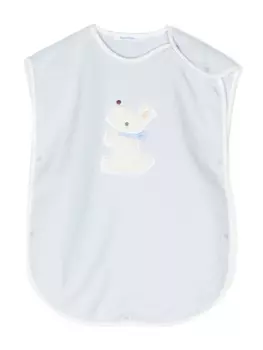 Familiar нагрудник с вышивкой, синий