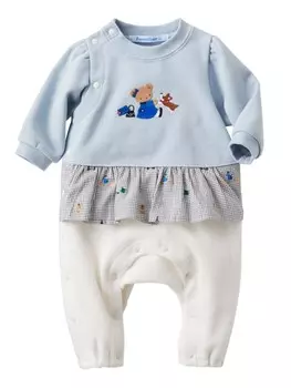 Familiar ромпер с аппликацией, синий