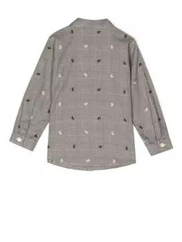 Familiar рубашка в клетку Prince of Wales, черный