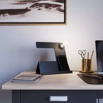 Фамлайты | Настольная лампа Inka черного цвета E27 famlights, черный