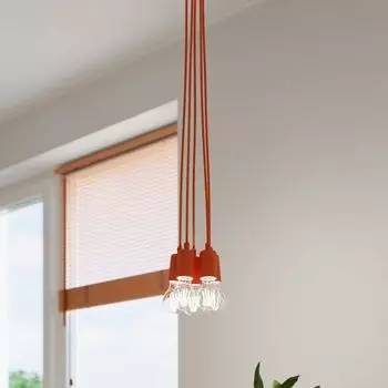 Фамлайты | Подвесной светильник Dani оранжевый E27, 3 лампы famlights