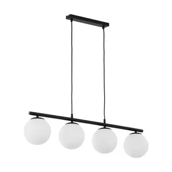 Фамлайты | Подвесной светильник Keno черно-белый E27, 4 лампы famlights, черный