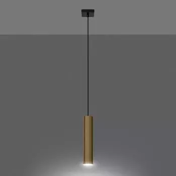 Фамлайты | Подвесной светильник Leah в золотом и черном цвете GU10, 1 лампочка famlights
