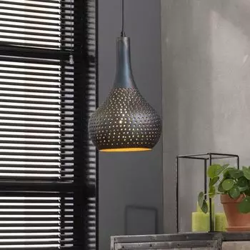 Фамлайты | Подвесной светильник Nela черного цвета E27, 1 лампочка famlights, черный