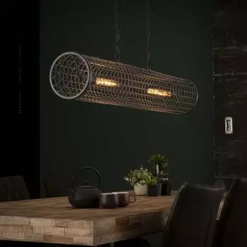 Фамлайты | Подвесной светильник Nicolas из никеля E27, 2 лампы famlights, серебро