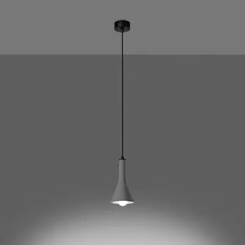 Фамлайты | Подвесной светильник Reece серо-черного цвета E14, 1 лампочка famlights, серый