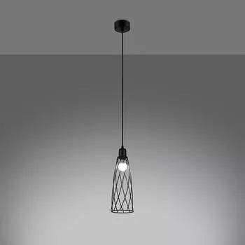 Фамлайты | Подвесной светильник Sidney черного цвета E27, 1 лампочка famlights, черный