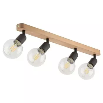 Фамлайты | Потолочный светильник Daniel черно-коричневого цвета E27, 4 лампы famlights, черный