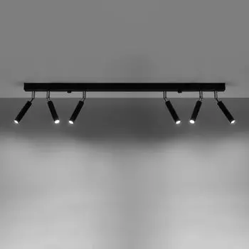 Фамлайты | Потолочный светильник Emmi черного цвета G9, 6 лампочек famlights, черный