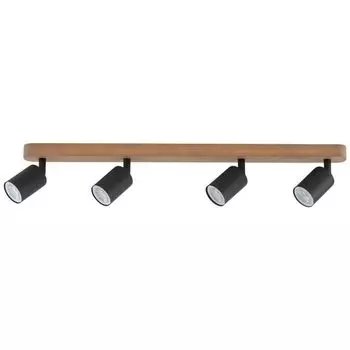 Фамлайты | Потолочный светильник Jonah черно-коричневого цвета GU10, 4 лампы famlights, черный