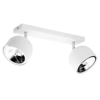 Фамлайты | Потолочный светильник Lena белого цвета GU10, квадрат с 2 лампочками famlights, белый