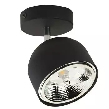 Фамлайты | Потолочный светильник Lena черного цвета GU10, квадрат с 1 лампочкой famlights, черный