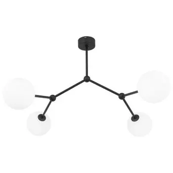 Фамлайты | Потолочный светильник Marlena черно-белый G9, 4 лампы famlights, черный