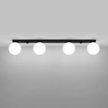 Фамлайты | Потолочный светильник York черного цвета G9, 4 лампы famlights, черный