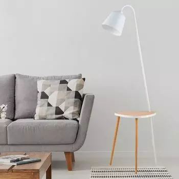 Фамлайты | Торшер Fritz бело-коричневый E27 famlights, белый