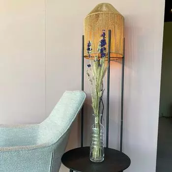 Фамлайты | Торшер Hjrdis коричневого цвета из джута E27 famlights, коричневый