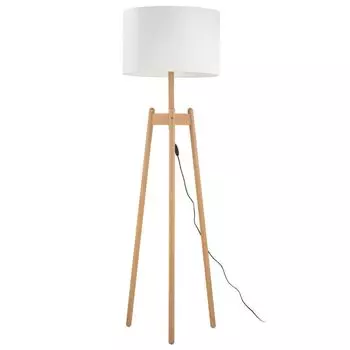 Фамлайты | Торшер Mathea в коричнево-белом цвете E27 famlights, коричневый