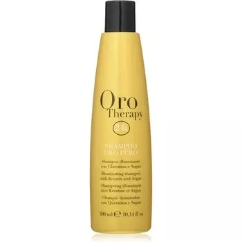 Fanola Oro Puro Осветляющий шампунь с кератином и арганой 300 мл