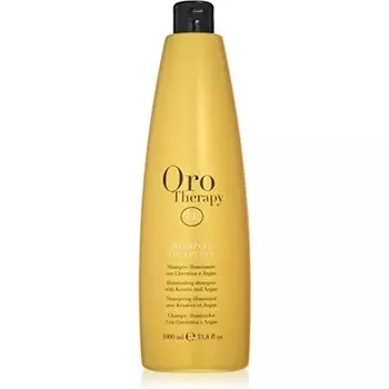 Fanola Orotherapy Нежный очищающий осветляющий шампунь с микроактивным золотом, кератином и аргановым маслом для светлых, мягких и блестящих волос 1000 Лаванда 1л