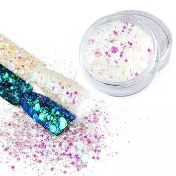 Фантастический эффект для декорирования гибридных лаков, УФ-гелей и акрила 1г Bling Bling Effect 3 -, AllePaznokcie